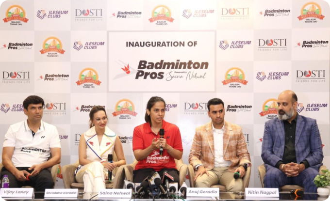 Saina Nehwal Inaugurates Badminton Pros Academy at Ileseum Dosti